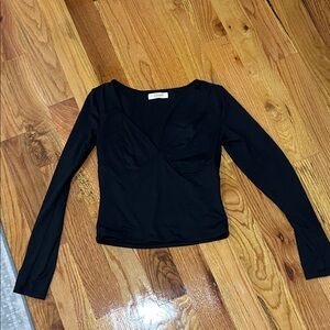 Elegant Black Long Sleeve Women's Top